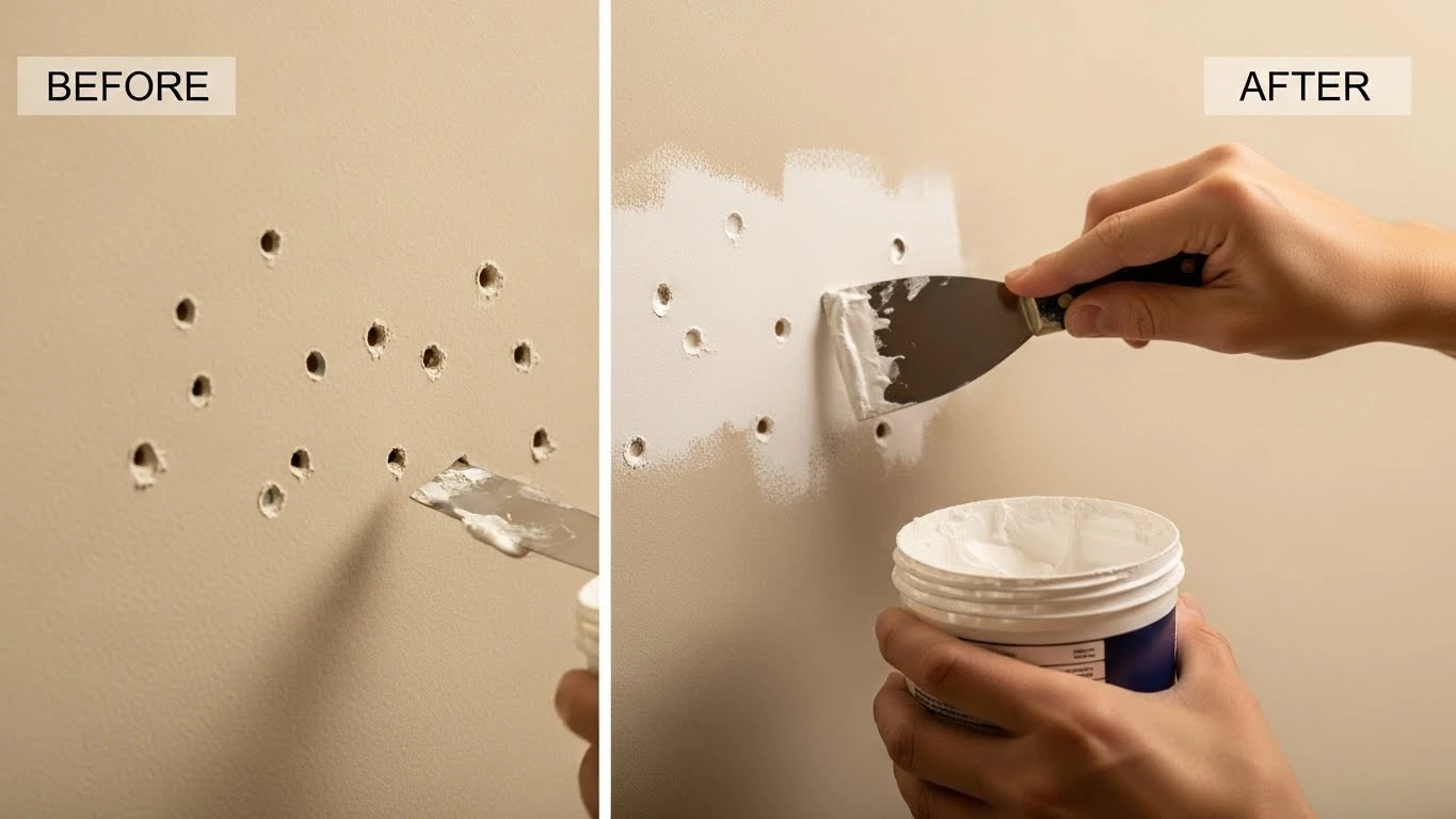 How to fix small holes in walls