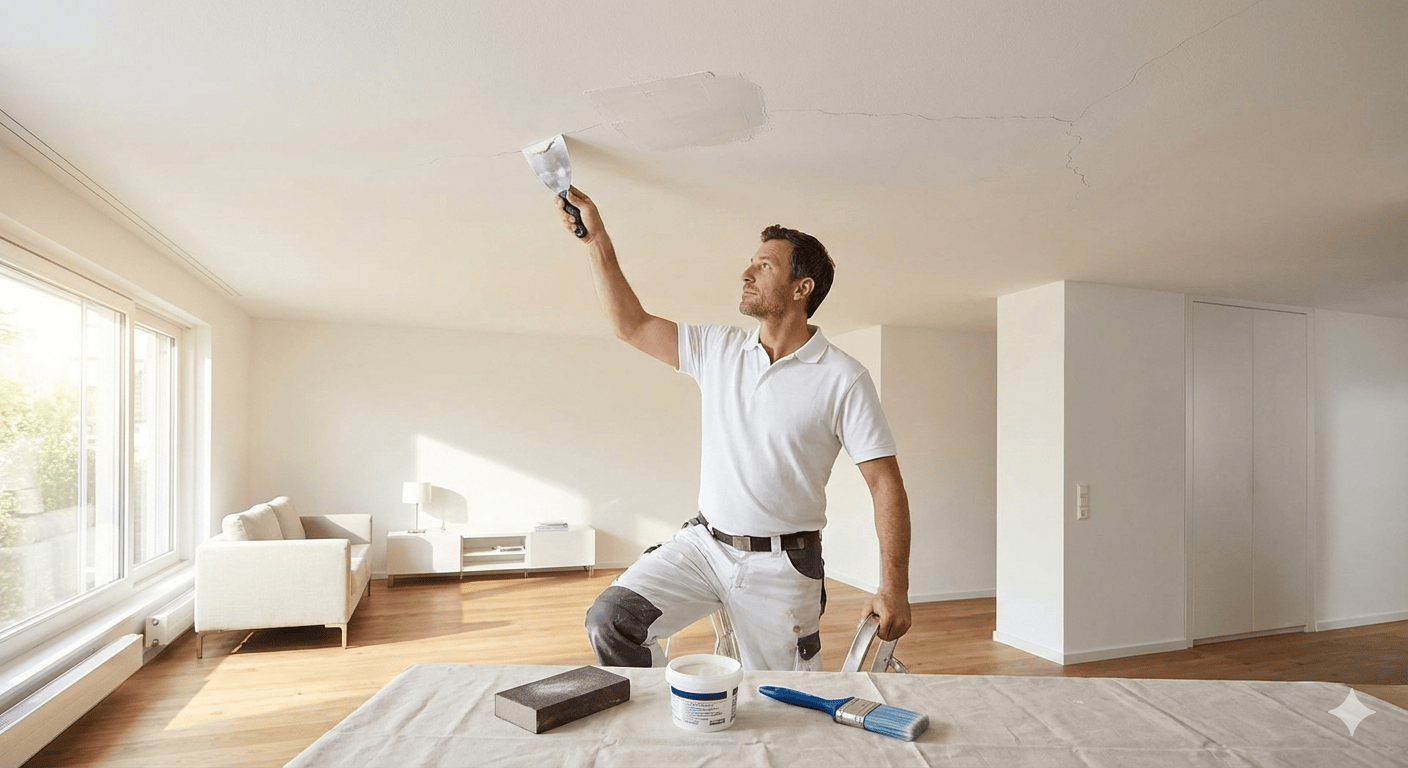 best way to patch ceiling cracks